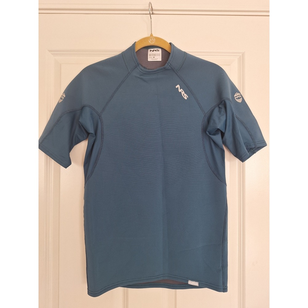 NRS Woman  Hydroskin‎  Short Sleeve Wet Suit Top Blue Water Sports M